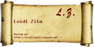 Loidl Zita névjegykártya